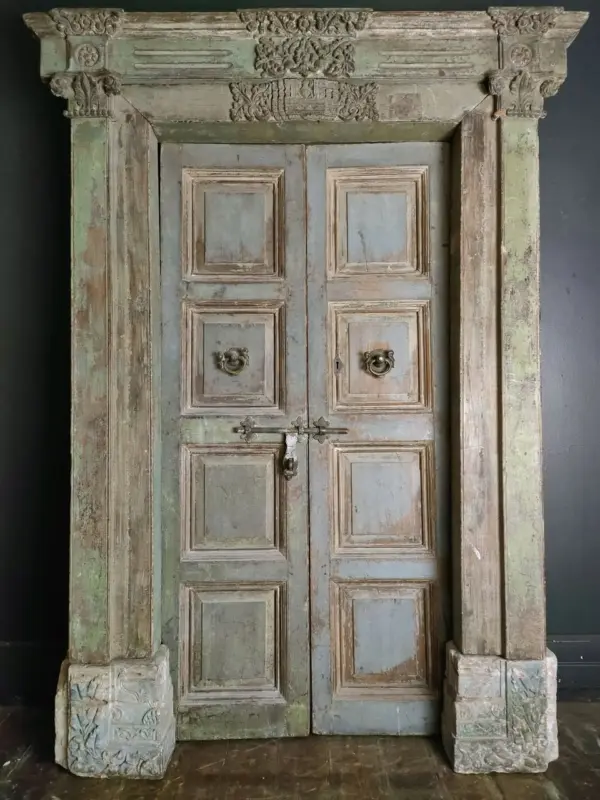Large Indian Teak Doorway