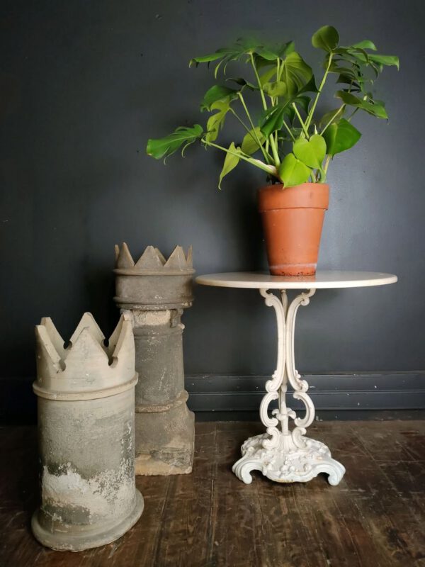 Cast Iron Tea Table with Marble Top
