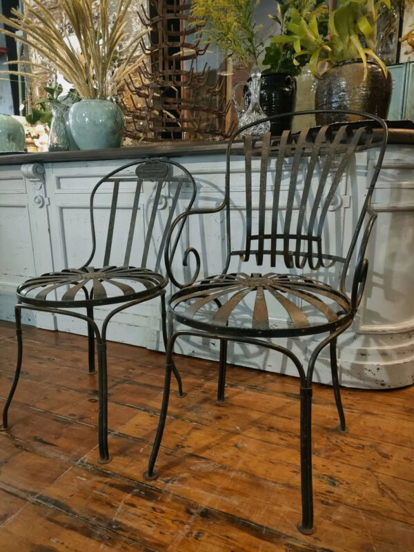 Casa Padrino Style Wrought Iron, Art Nouveau Garden Chairs