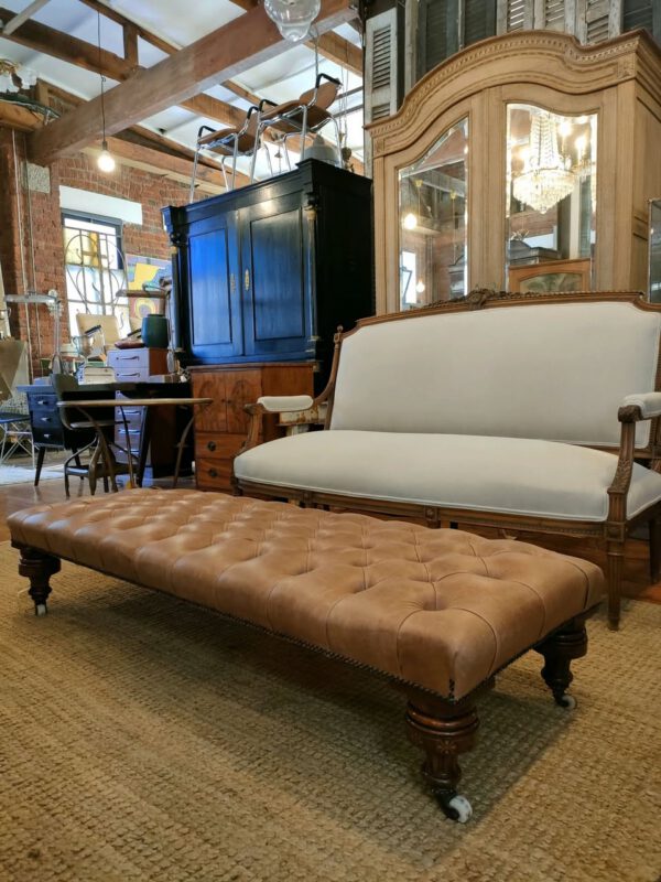 Deep Buttoned Footstool / Bench