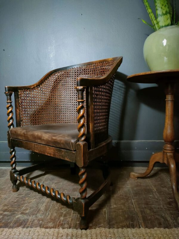 Antique Bergere Cane-Back Chair