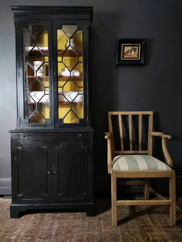 Late 19th Century English Ebonised Breakfront Cabinet