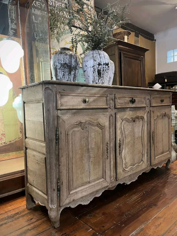 19th Century French Country Louis XV Style Blonde Oak Buffet