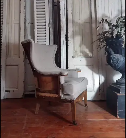 Deconstructed Occasional Chair Recovered In Linen