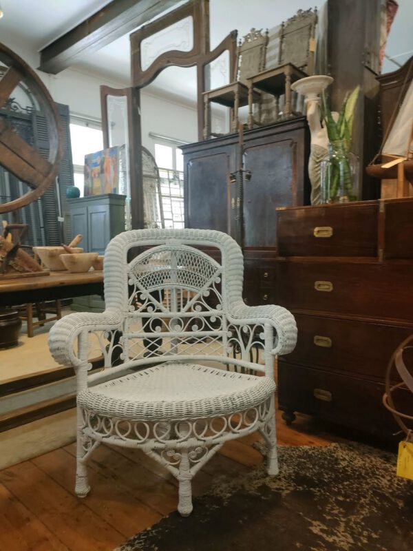 Vintage Cane Peacock Design Chair