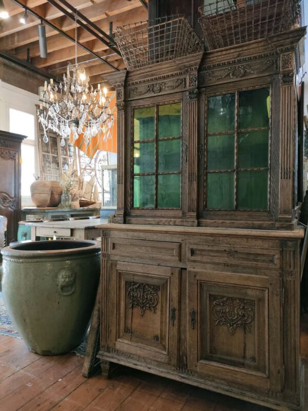 Antique Spanish Colonial Influence Display Cabinet