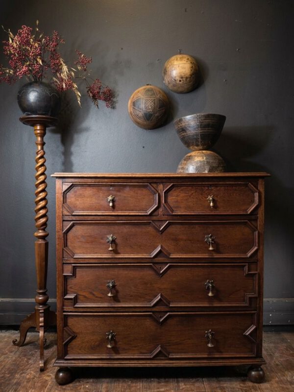 Jacobean Style Oak Chest Of Drawers