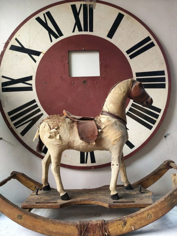 Vintage Rocking Horse & Large Clock Face