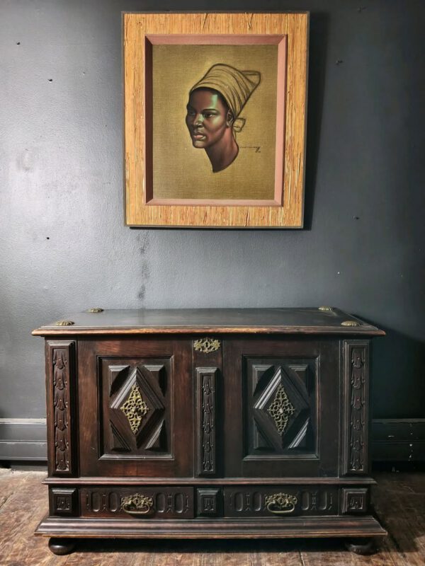 Antique Mule Chest in Portuguese Colonial Style