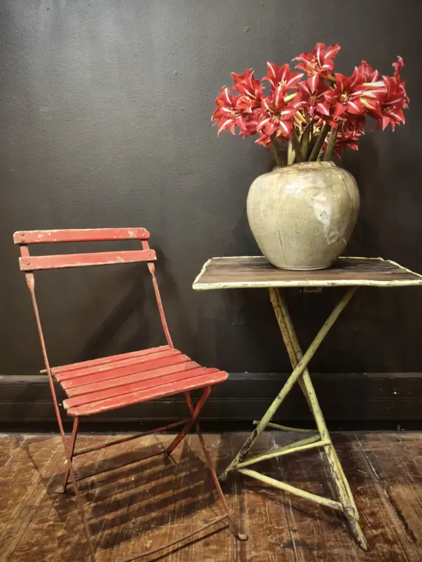 Wood and Metal Folding Chair